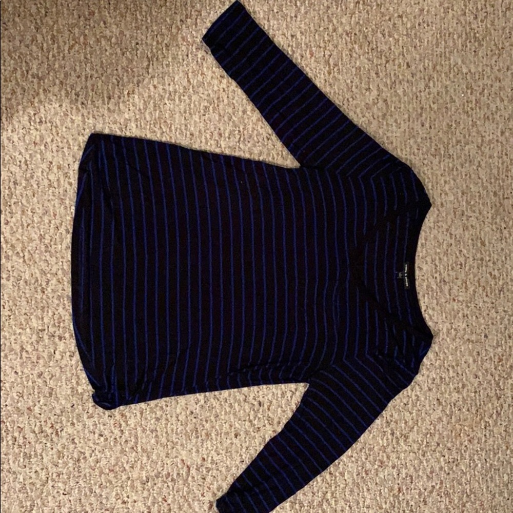Black and blue striped shirt